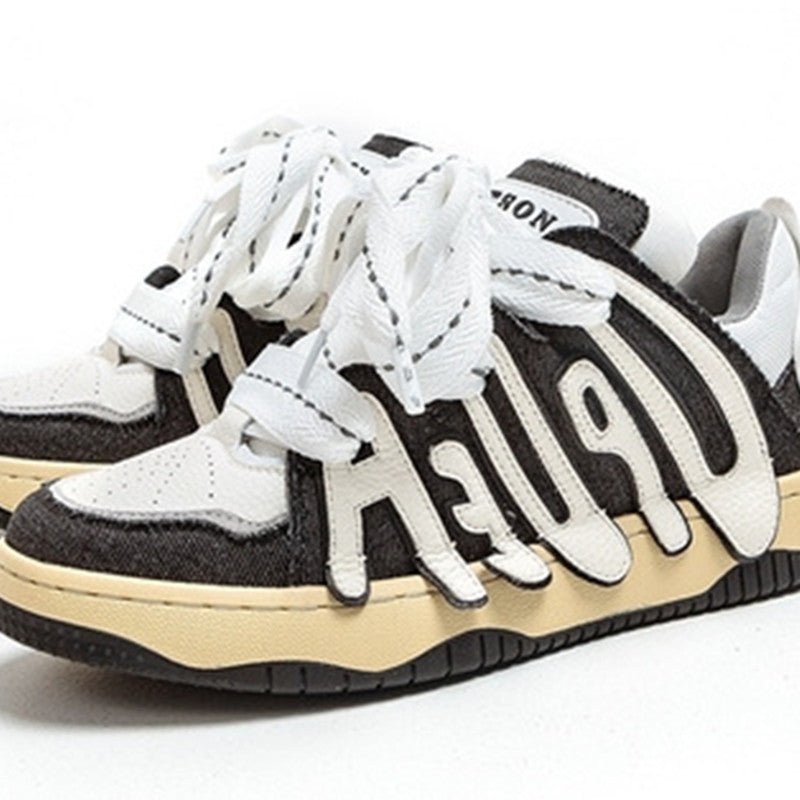 Men's And Women's Casual Sports Thick Bottom Alphabet Retro Sneakers - RALO COLLECTION STUDIO