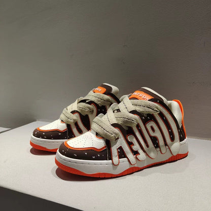Men's And Women's Casual Sports Thick Bottom Alphabet Retro Sneakers - RALO COLLECTION STUDIO