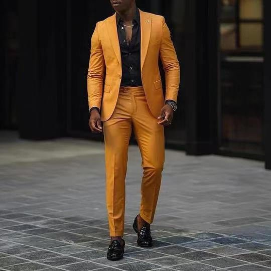 Mens Business-Casual Suit Pants Two-Piece Set - RALO COLLECTION STUDIO
