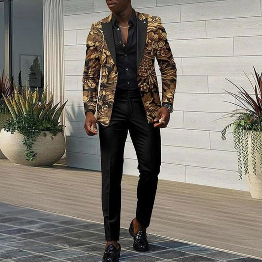 Mens Business-Casual Suit Pants Two-Piece Set - RALO COLLECTION STUDIO