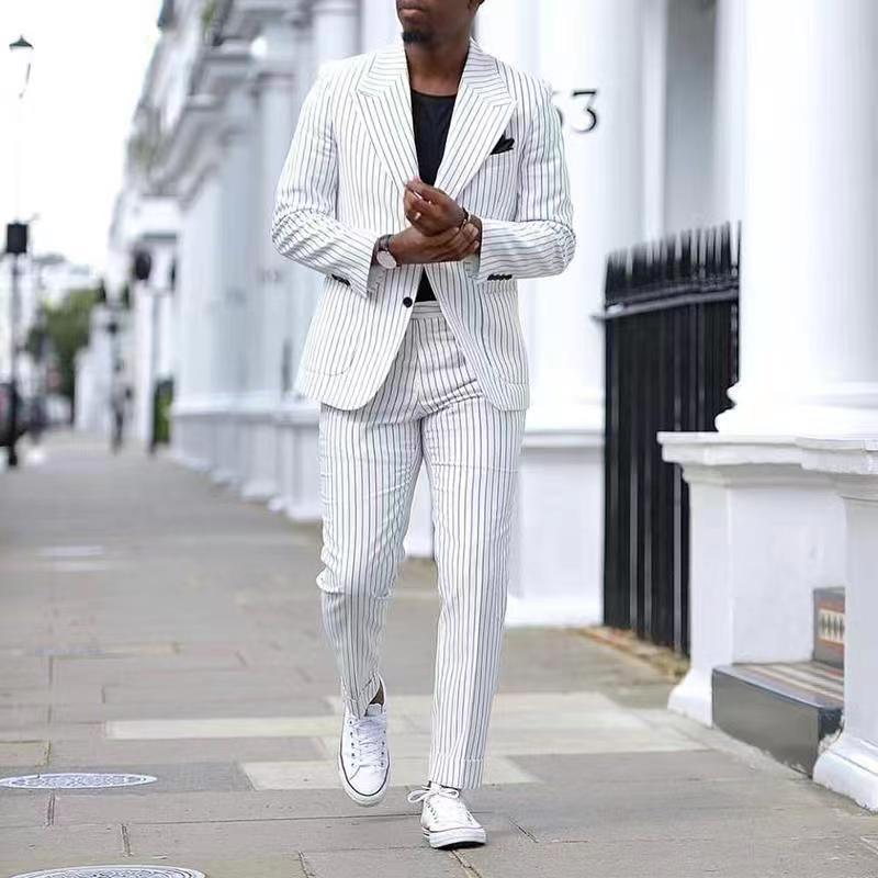 Mens Business-Casual Suit Pants Two-Piece Set - RALO COLLECTION STUDIO