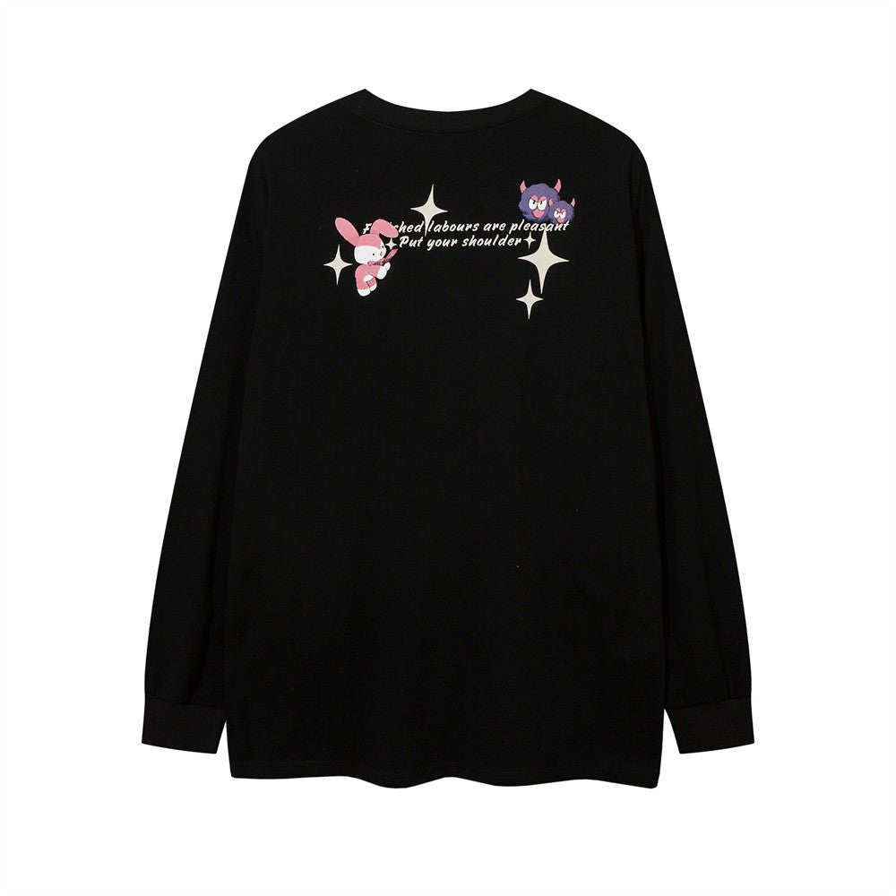 Men's Cartoon Anime Print Long Sleeve T-shirt - RALO COLLECTION STUDIO