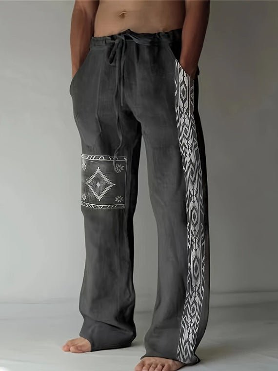 Mens Casual Beach Pants With Digital Print - RALO COLLECTION STUDIO
