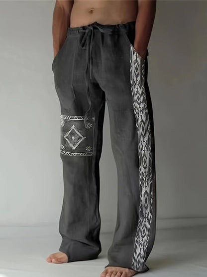 Mens Casual Beach Pants With Digital Print - RALO COLLECTION STUDIO