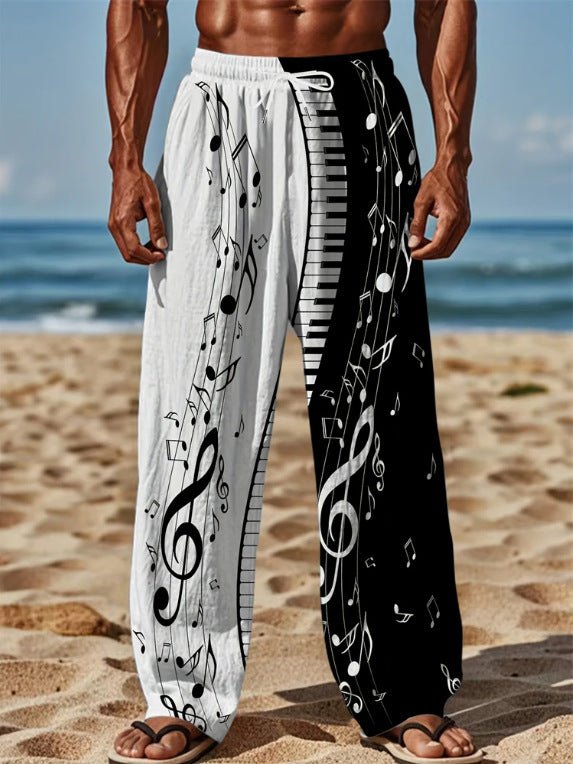 Mens Casual Beach Pants With Digital Print - RALO COLLECTION STUDIO