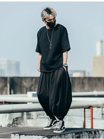 Mens Casual Dark Ankle-length Jogger Pants - RALO COLLECTION STUDIO