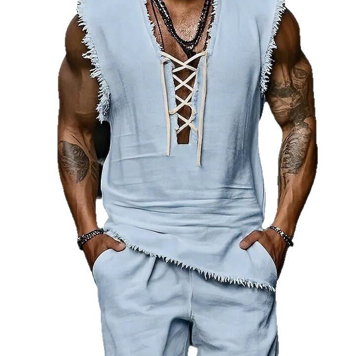 Mens Casual Fashion Vest And Shorts Set - RALO COLLECTION STUDIO