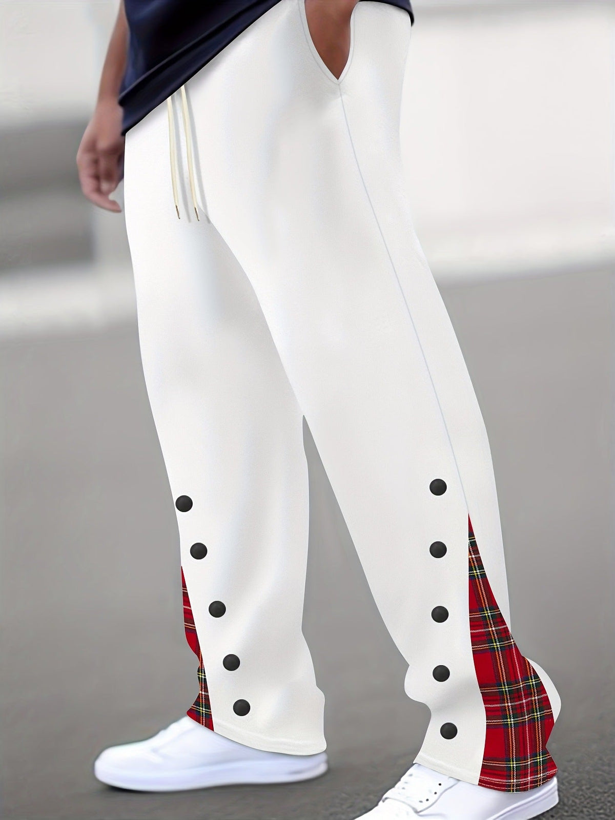 Mens Casual Pants Sporty Color-block Trousers - RALO COLLECTION STUDIO
