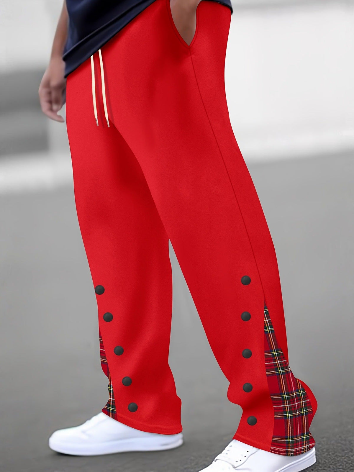 Mens Casual Pants Sporty Color-block Trousers - RALO COLLECTION STUDIO