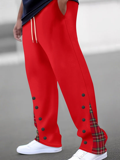 Mens Casual Pants Sporty Color-block Trousers - RALO COLLECTION STUDIO