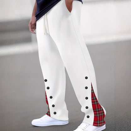Mens Casual Pants Sporty Color-block Trousers - RALO COLLECTION STUDIO