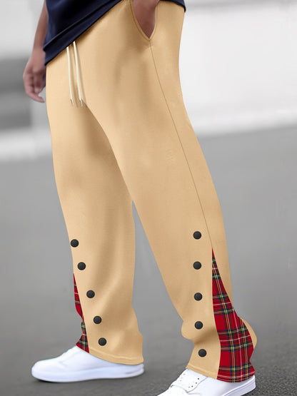 Mens Casual Pants Sporty Color-block Trousers - RALO COLLECTION STUDIO
