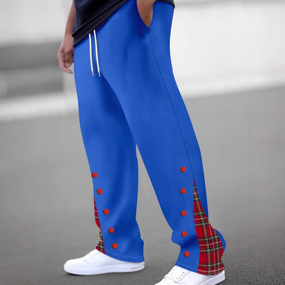 Mens Casual Pants Sporty Color-block Trousers - RALO COLLECTION STUDIO