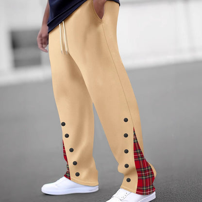 Mens Casual Pants Sporty Color-block Trousers - RALO COLLECTION STUDIO
