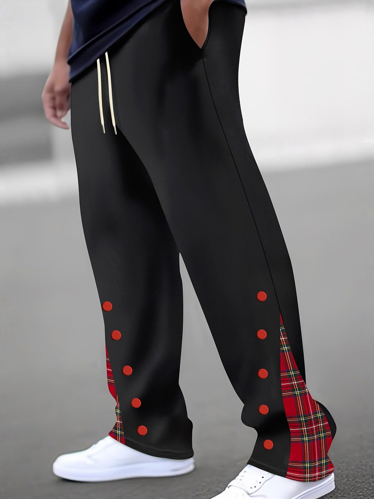 Mens Casual Pants Sporty Color-block Trousers - RALO COLLECTION STUDIO