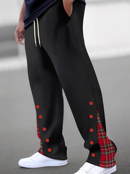 Mens Casual Pants Sporty Color-block Trousers - RALO COLLECTION STUDIO