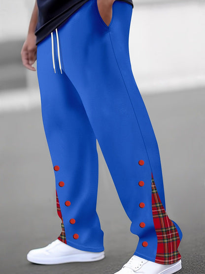 Mens Casual Pants Sporty Color-block Trousers - RALO COLLECTION STUDIO