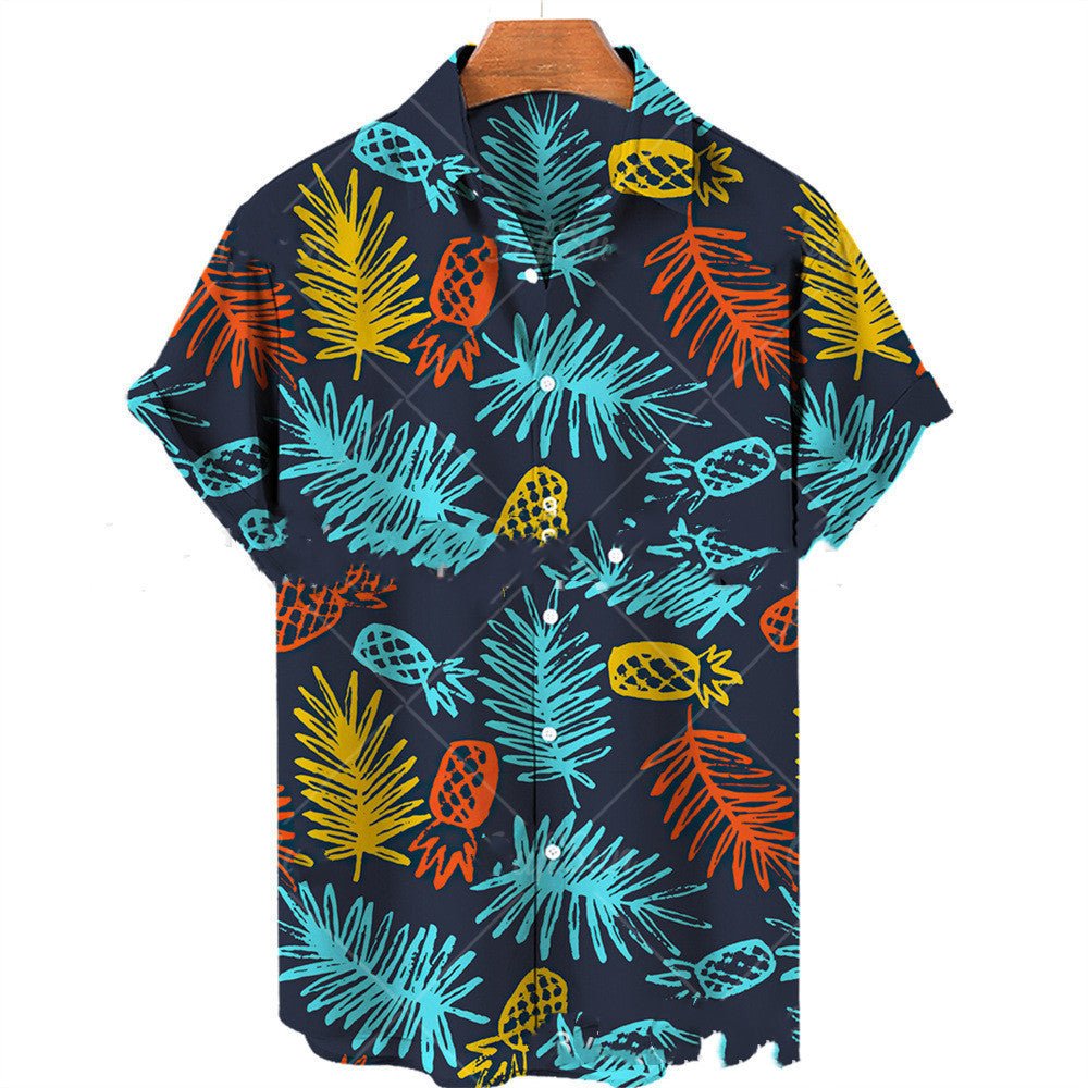 Men's Casual Slim Fit Fashionable 3D Printed Short Sleeve Shirt For Men - RALO COLLECTION STUDIO
