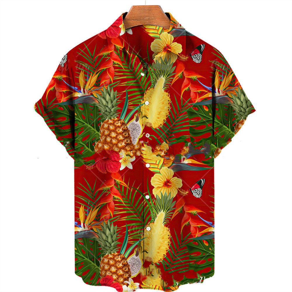 Men's Casual Slim Fit Fashionable 3D Printed Short Sleeve Shirt For Men - RALO COLLECTION STUDIO