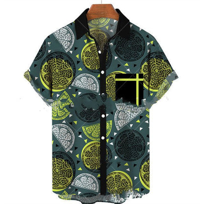 Men's Casual Slim Fit Fashionable 3D Printed Short Sleeve Shirt For Men - RALO COLLECTION STUDIO