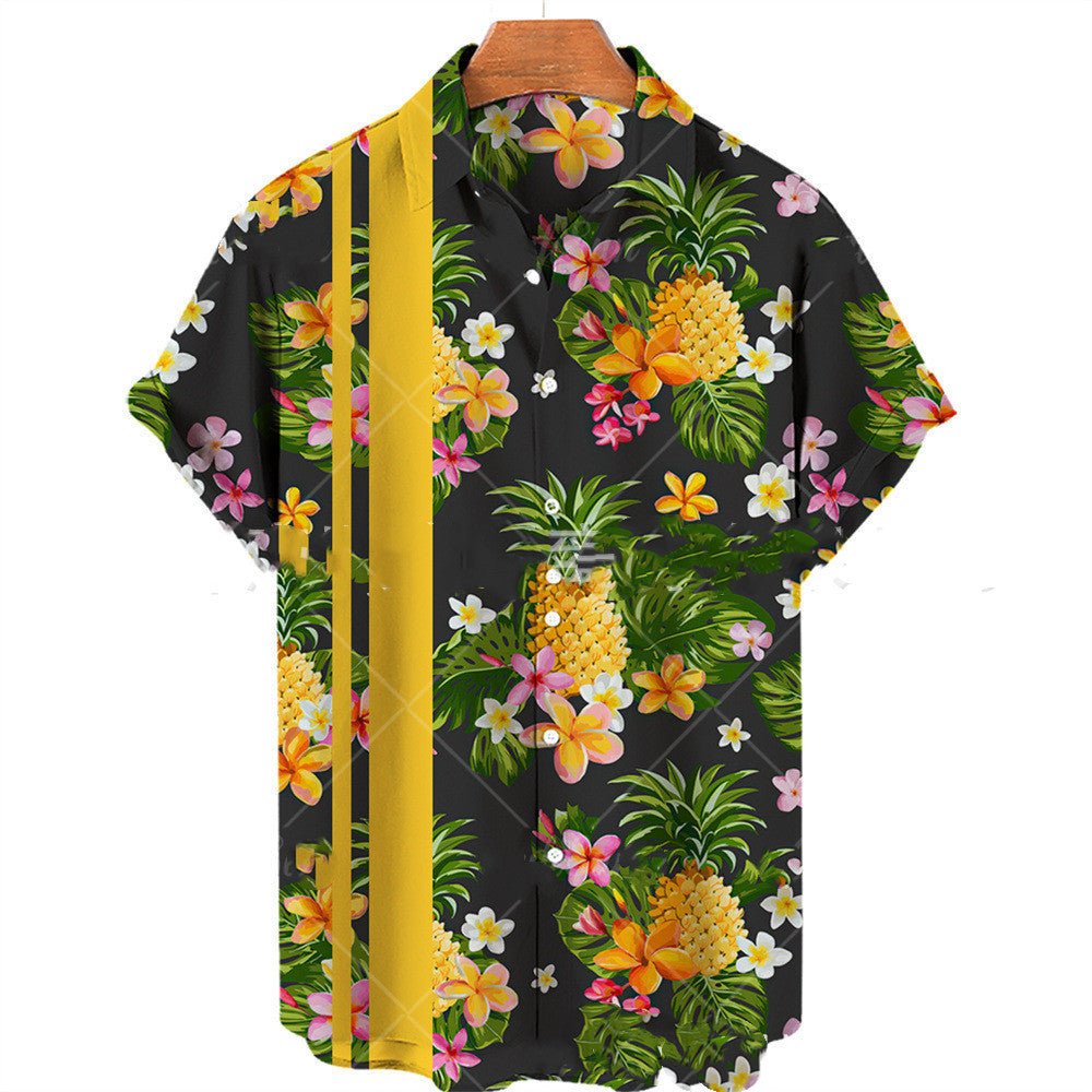 Men's Casual Slim Fit Fashionable 3D Printed Short Sleeve Shirt For Men - RALO COLLECTION STUDIO
