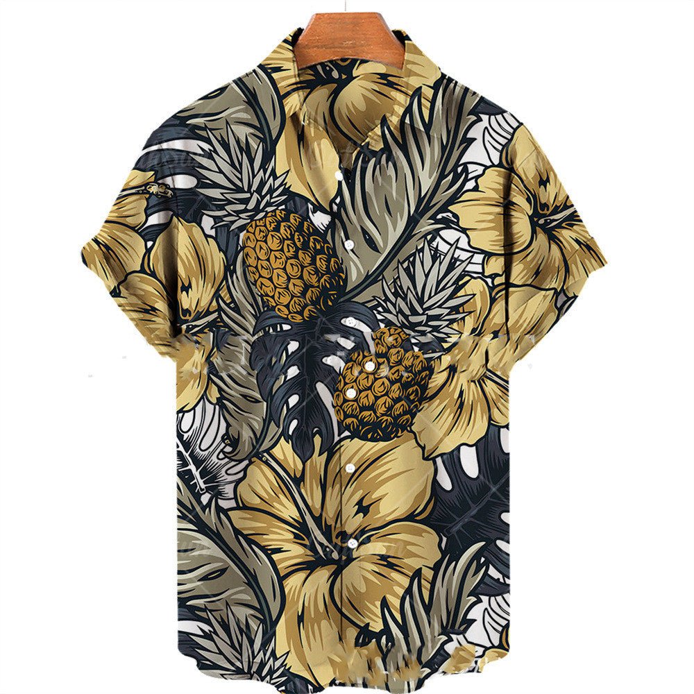 Men's Casual Slim Fit Fashionable 3D Printed Short Sleeve Shirt For Men - RALO COLLECTION STUDIO