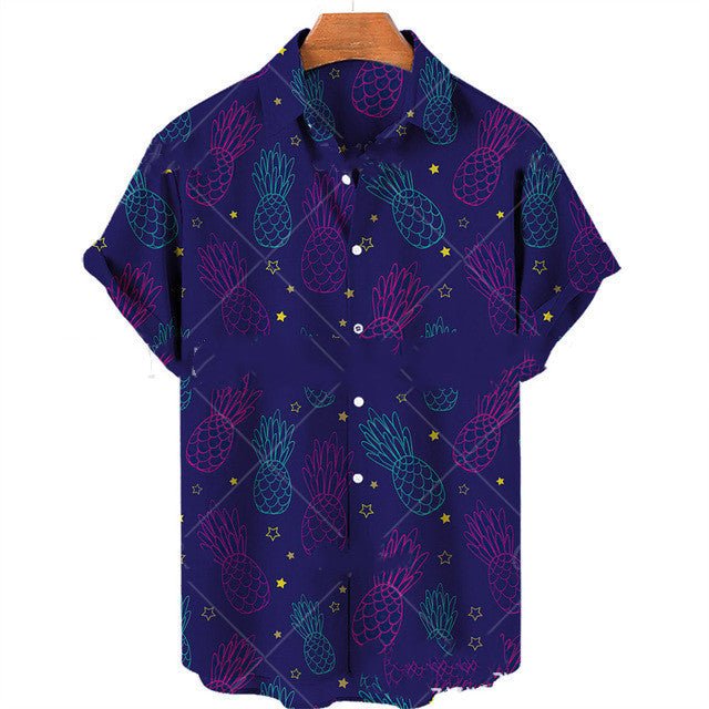 Men's Casual Slim Fit Fashionable 3D Printed Short Sleeve Shirt For Men - RALO COLLECTION STUDIO