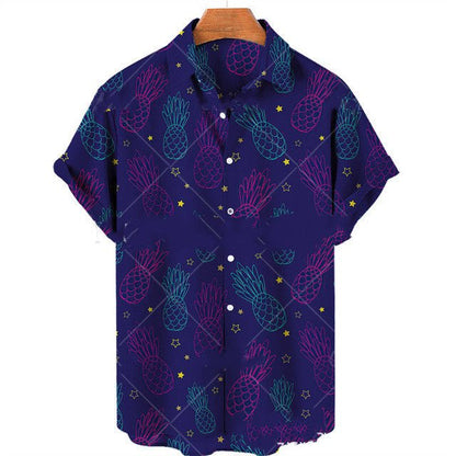 Men's Casual Slim Fit Fashionable 3D Printed Short Sleeve Shirt For Men - RALO COLLECTION STUDIO
