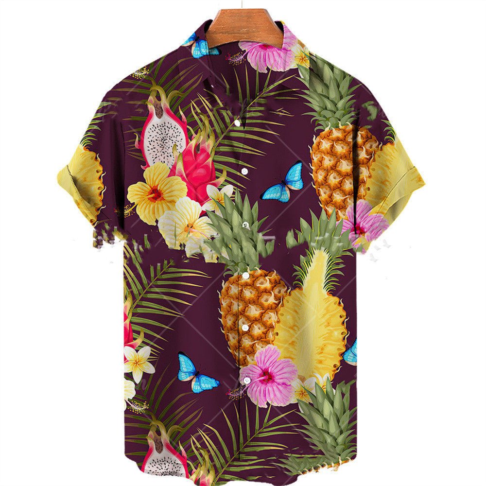 Men's Casual Slim Fit Fashionable 3D Printed Short Sleeve Shirt For Men - RALO COLLECTION STUDIO