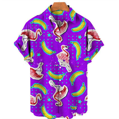 Men's Casual Slim Fit Fashionable 3D Printed Short Sleeve Shirt For Men - RALO COLLECTION STUDIO