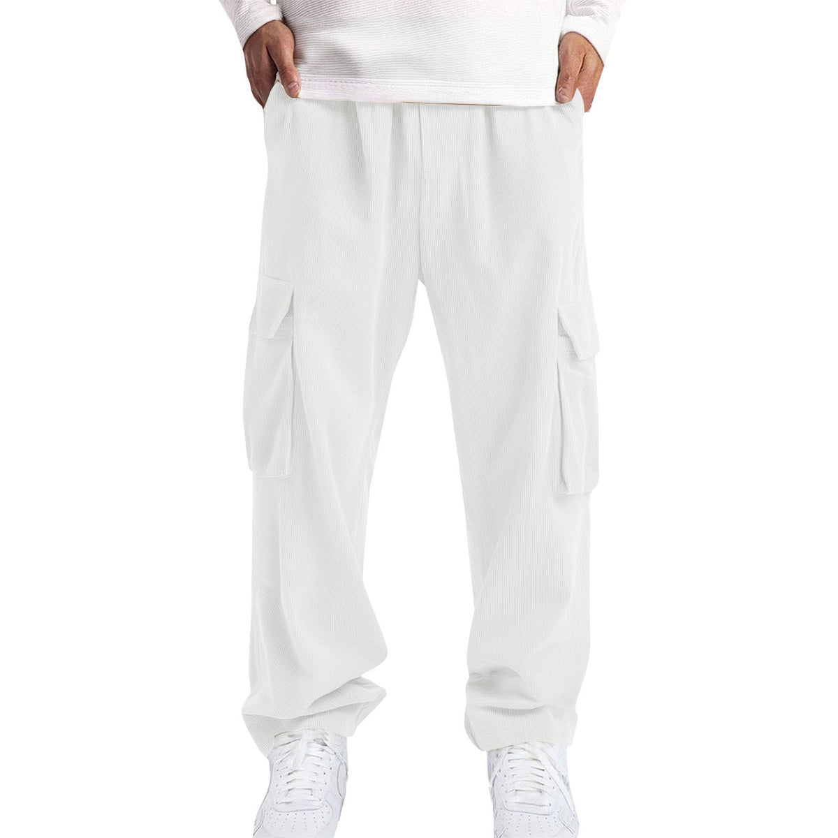 Mens Casual Sporty Corduroy Jogger Work Pants - RALO COLLECTION STUDIO