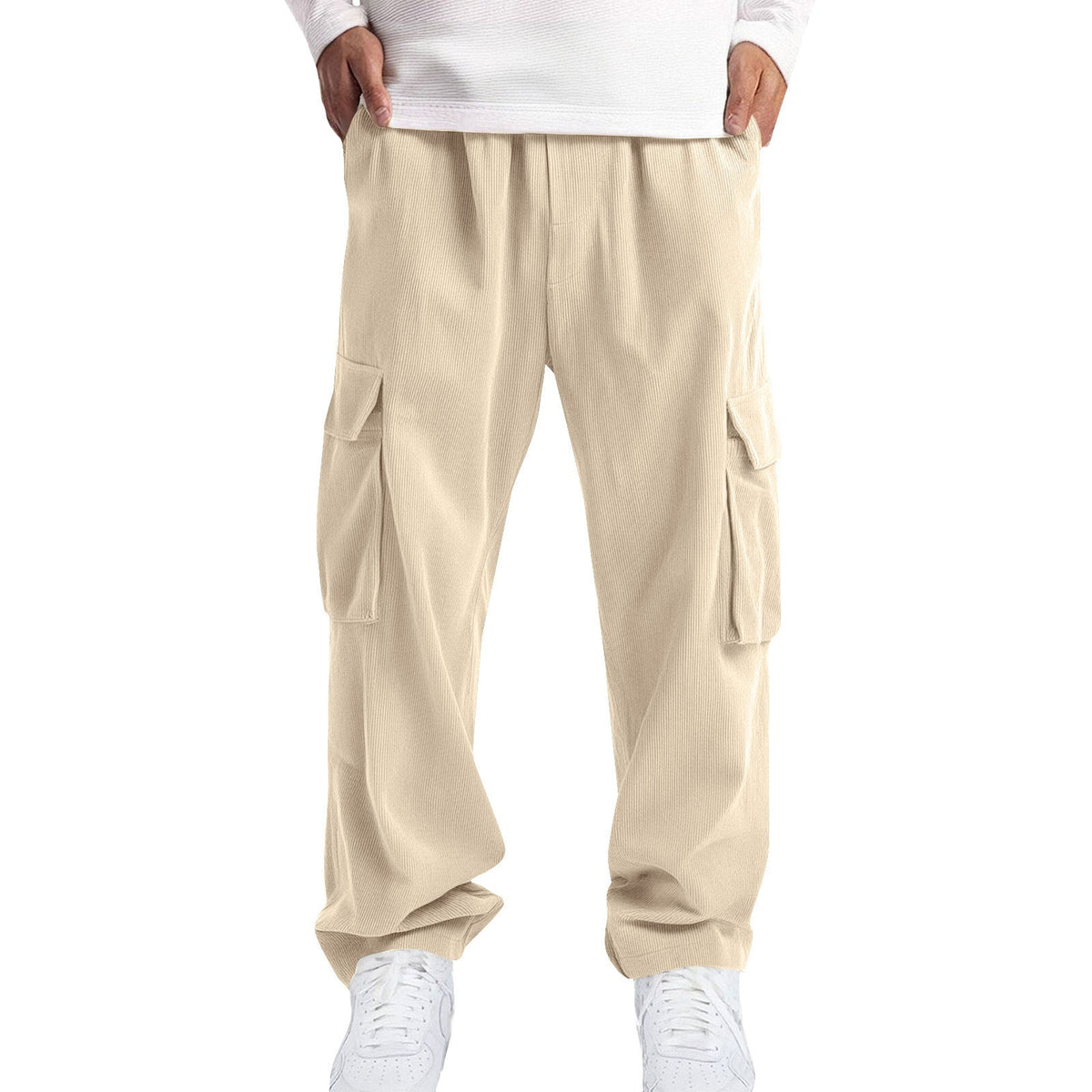 Mens Casual Sporty Corduroy Jogger Work Pants - RALO COLLECTION STUDIO