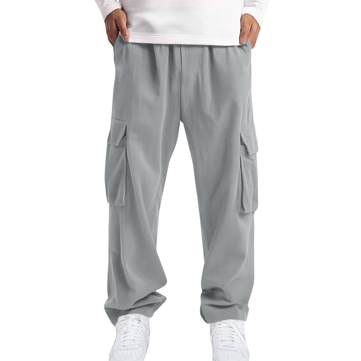 Mens Casual Sporty Corduroy Jogger Work Pants - RALO COLLECTION STUDIO