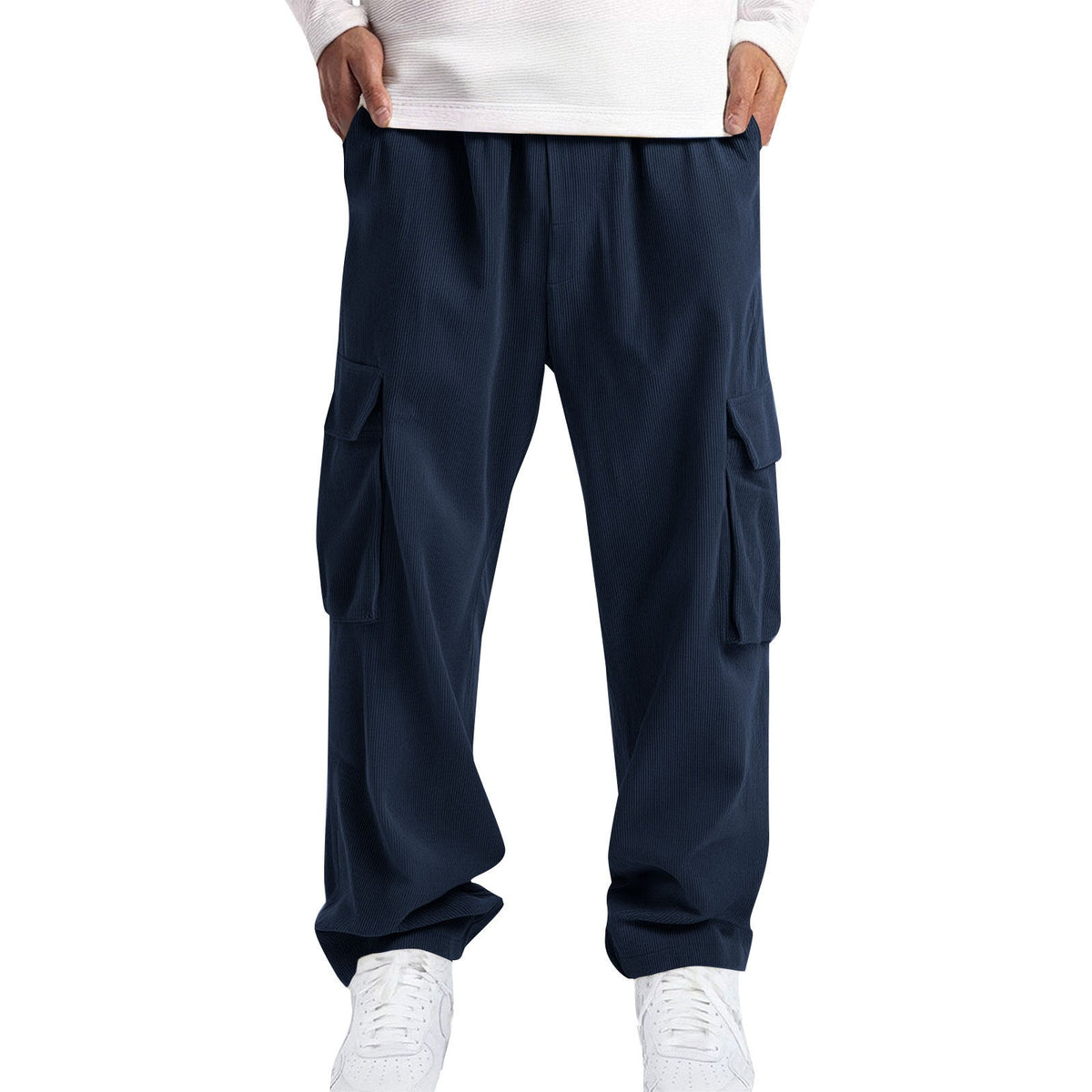 Mens Casual Sporty Corduroy Jogger Work Pants - RALO COLLECTION STUDIO