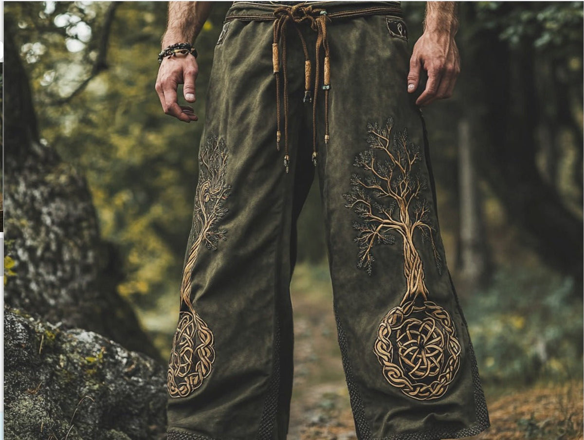 Mens Casual Stylish Loose-fitting Wide-leg Pants - RALO COLLECTION STUDIO