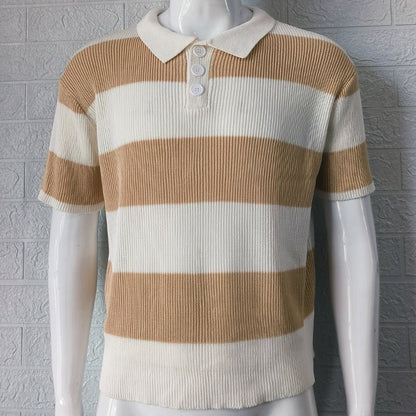 Mens Clothing Summer Fashion Lapel Sweater Short Sleeve Men Clothing Men Wears - RALO COLLECTION STUDIO
