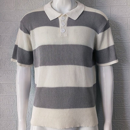 Mens Clothing Summer Fashion Lapel Sweater Short Sleeve Men Clothing Men Wears - RALO COLLECTION STUDIO