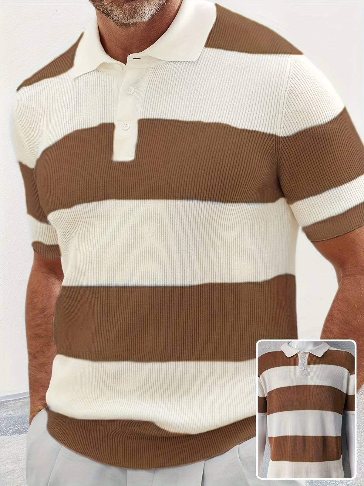 Mens Clothing Summer Fashion Lapel Sweater Short Sleeve Men Clothing Men Wears - RALO COLLECTION STUDIO