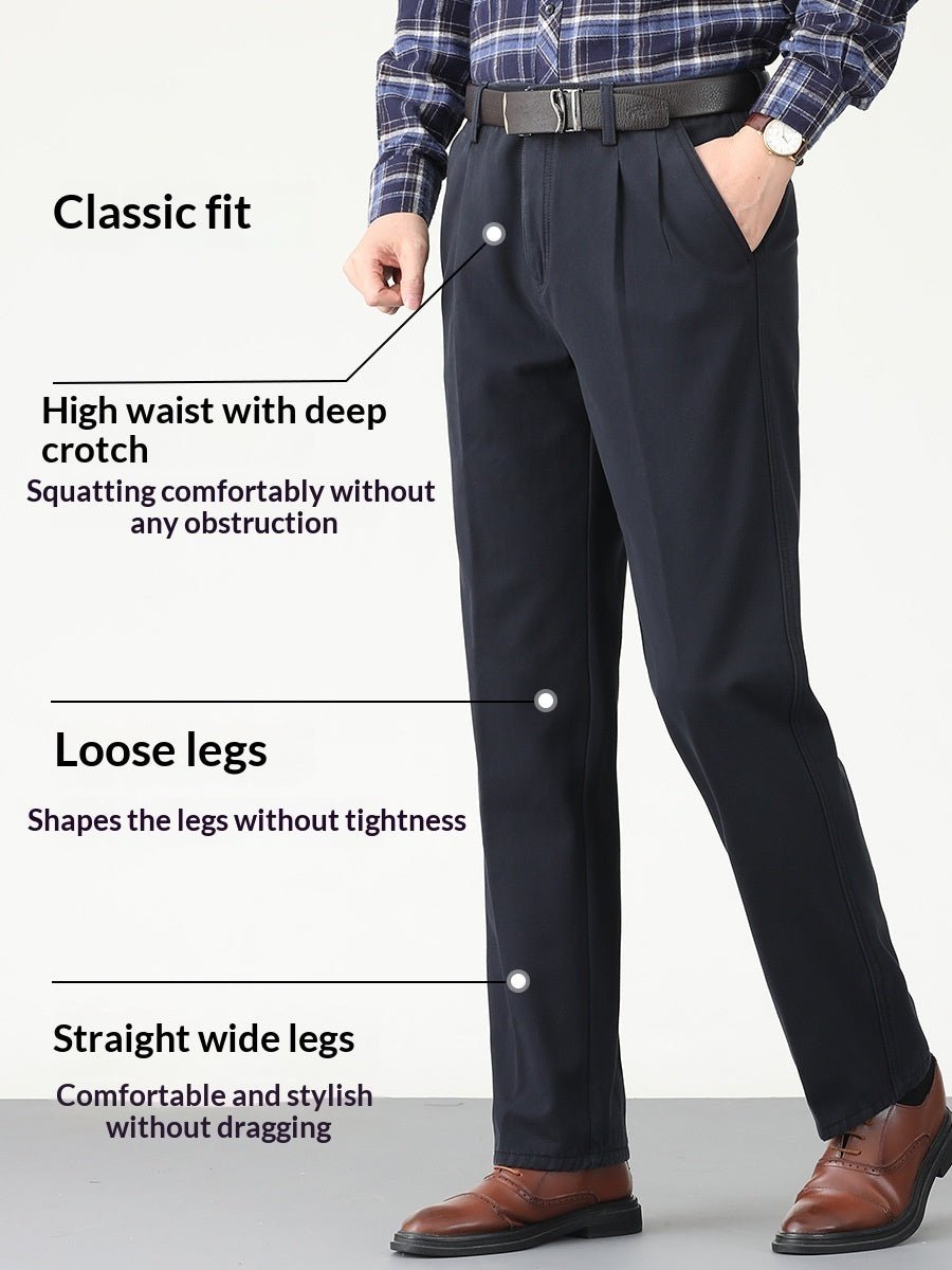 Mens Cotton Casual Pants Winter Fleece-lined - RALO COLLECTION STUDIO
