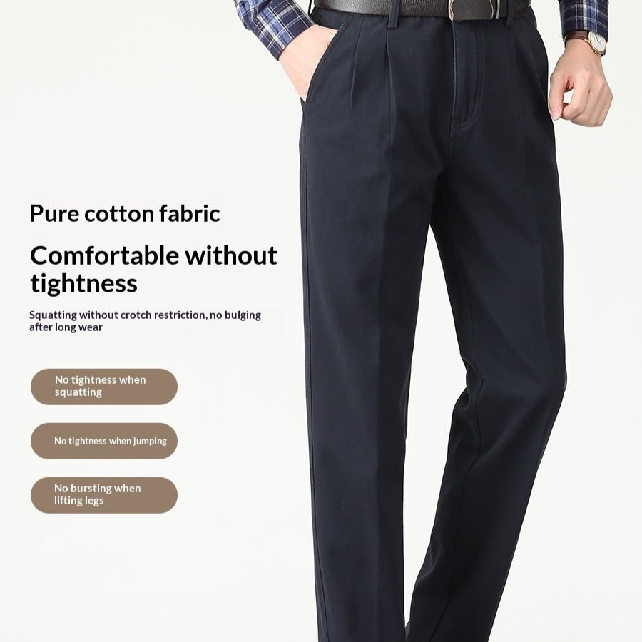 Mens Cotton Casual Pants Winter Fleece-lined - RALO COLLECTION STUDIO
