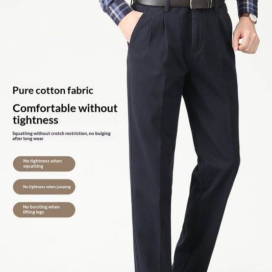 Mens Cotton Casual Pants Winter Fleece-lined - RALO COLLECTION STUDIO