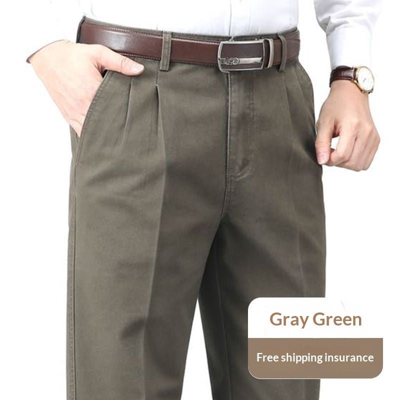 Mens Cotton Casual Pants Winter Fleece-lined - RALO COLLECTION STUDIO