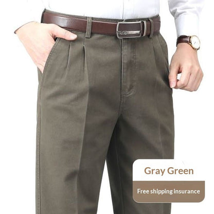 Mens Cotton Casual Pants Winter Fleece-lined - RALO COLLECTION STUDIO