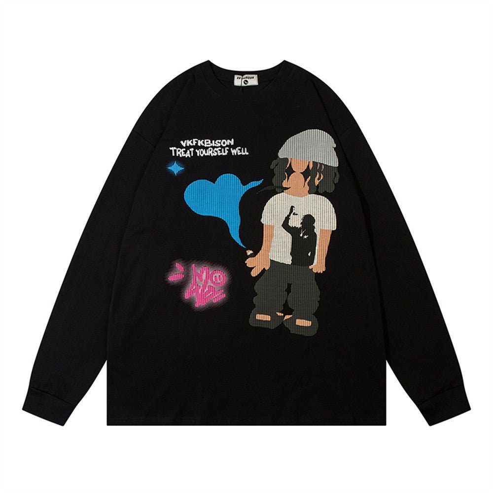 Men's Cotton Casual Round Neck Cartoon Anime Print T-shirt - RALO COLLECTION STUDIO