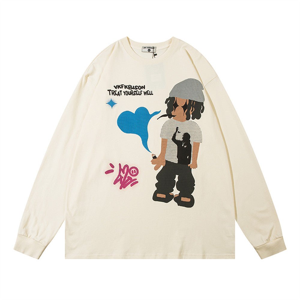 Men's Cotton Casual Round Neck Cartoon Anime Print T-shirt - RALO COLLECTION STUDIO