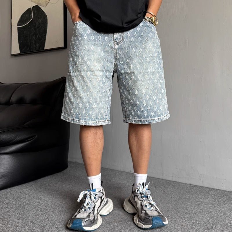 Mens Cropped Pants Summer Loose Straight Leg Trousers - RALO COLLECTION STUDIO