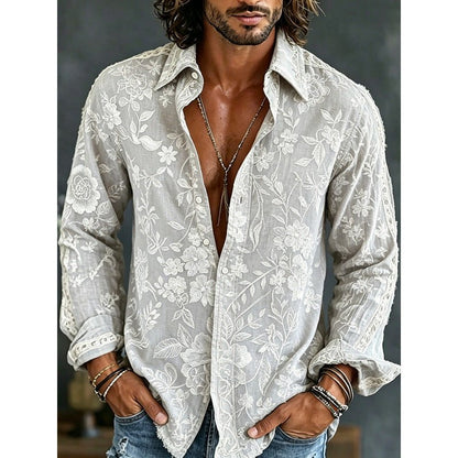 Men's Digital-Print Retro Floral Casual Shirt - RALO COLLECTION STUDIO