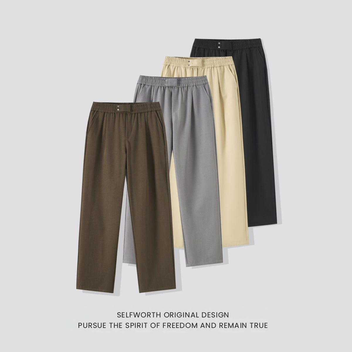 Mens Elastic Waist Casual Pants - RALO COLLECTION STUDIO