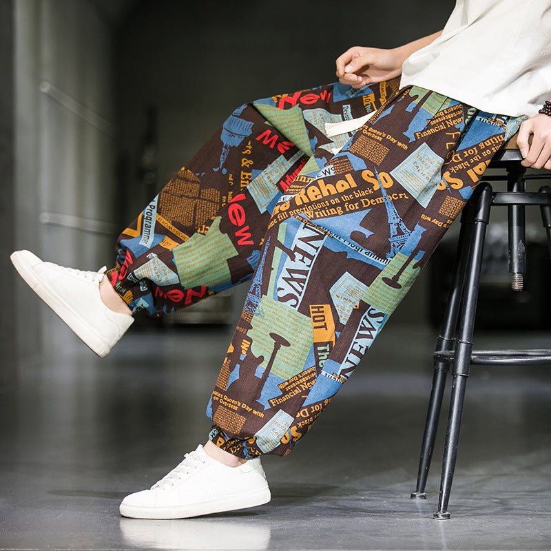 Mens Fashion Breathable Casual Wide Leg Pants - RALO COLLECTION STUDIO