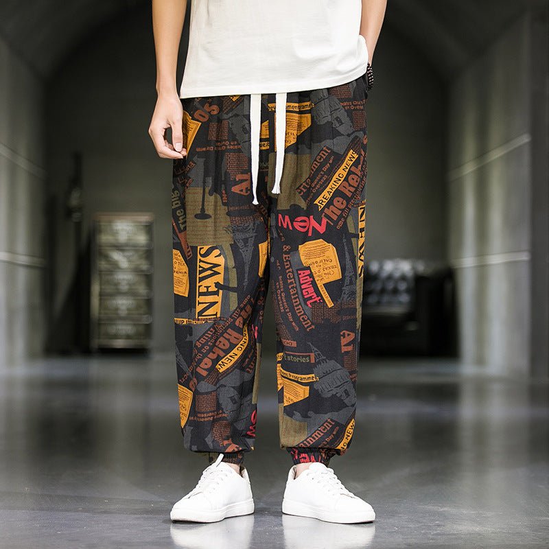 Mens Fashion Breathable Casual Wide Leg Pants - RALO COLLECTION STUDIO